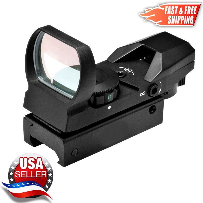 Red/Green Dot Reflex Tactical Sight - 4 RETICLES - D4RGB Hunting Optic -USA SHIP