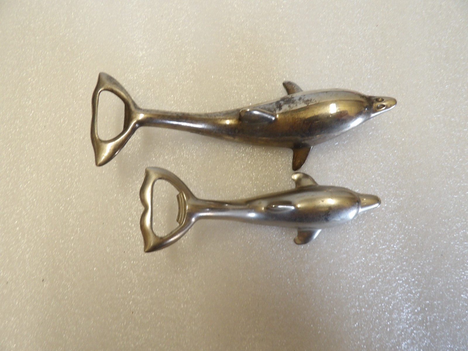 set of 2 silver dolphin bottle openers Germany excellent condition see photos