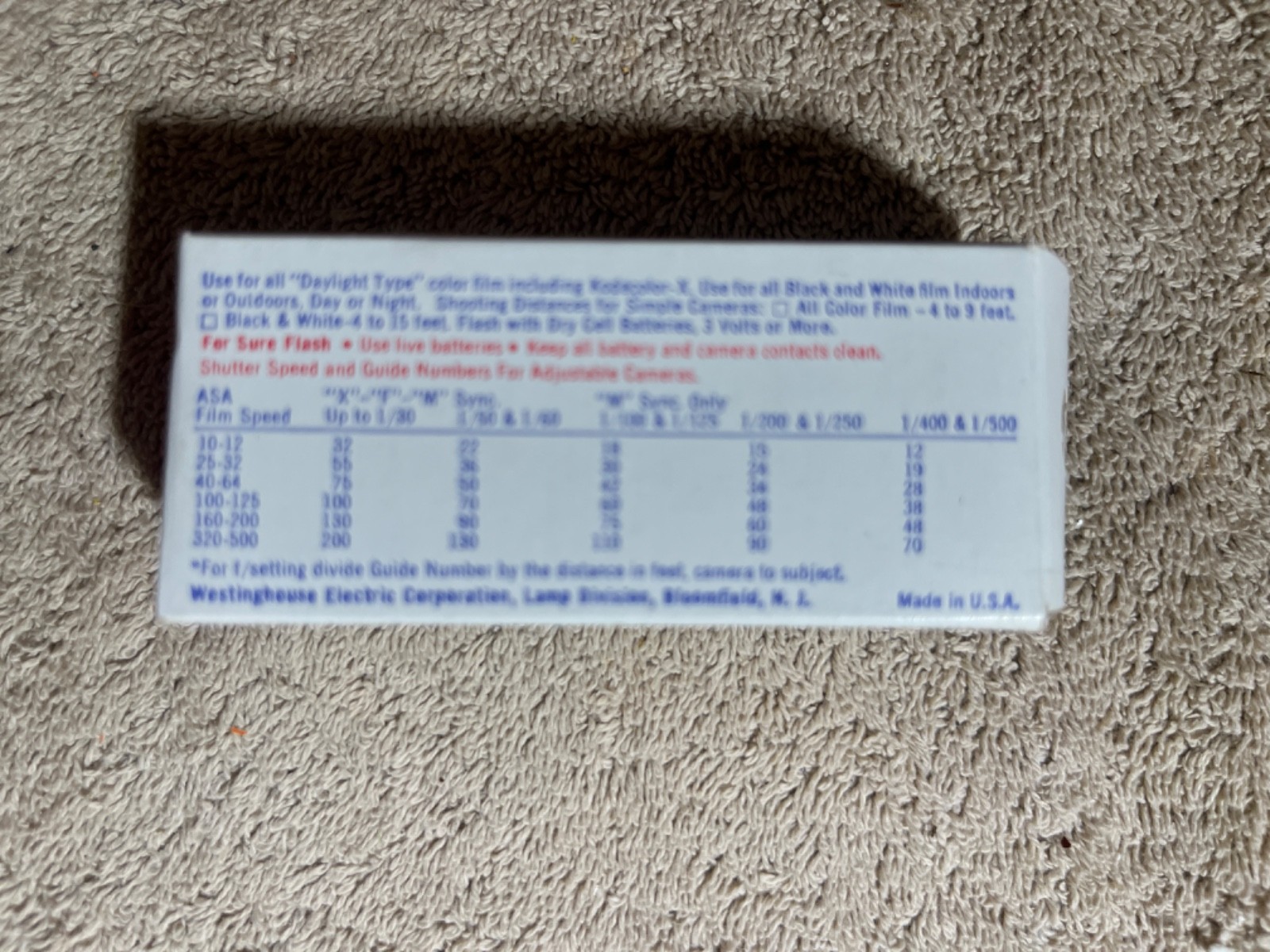 Westinghouse flash cubes. NOS