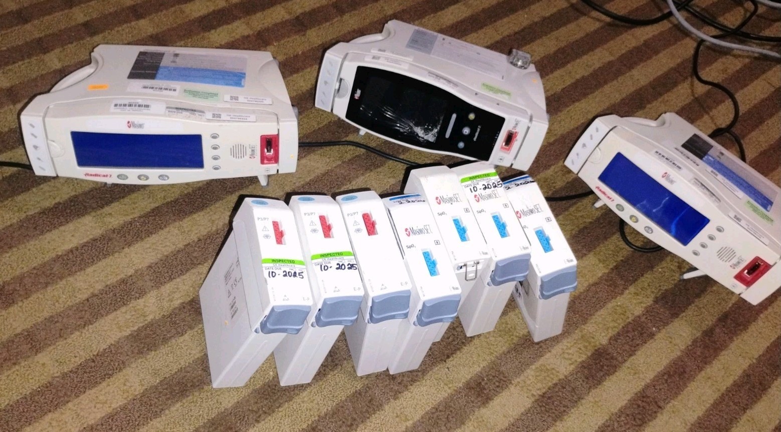 11 Lot Masimo Radical 7 Pulse Oximeter/ Masimoset &EPump Sold As Is Parts