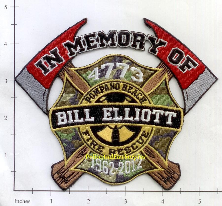 Florida - Pompano Beach Fire Dept Patch Bill Elliott