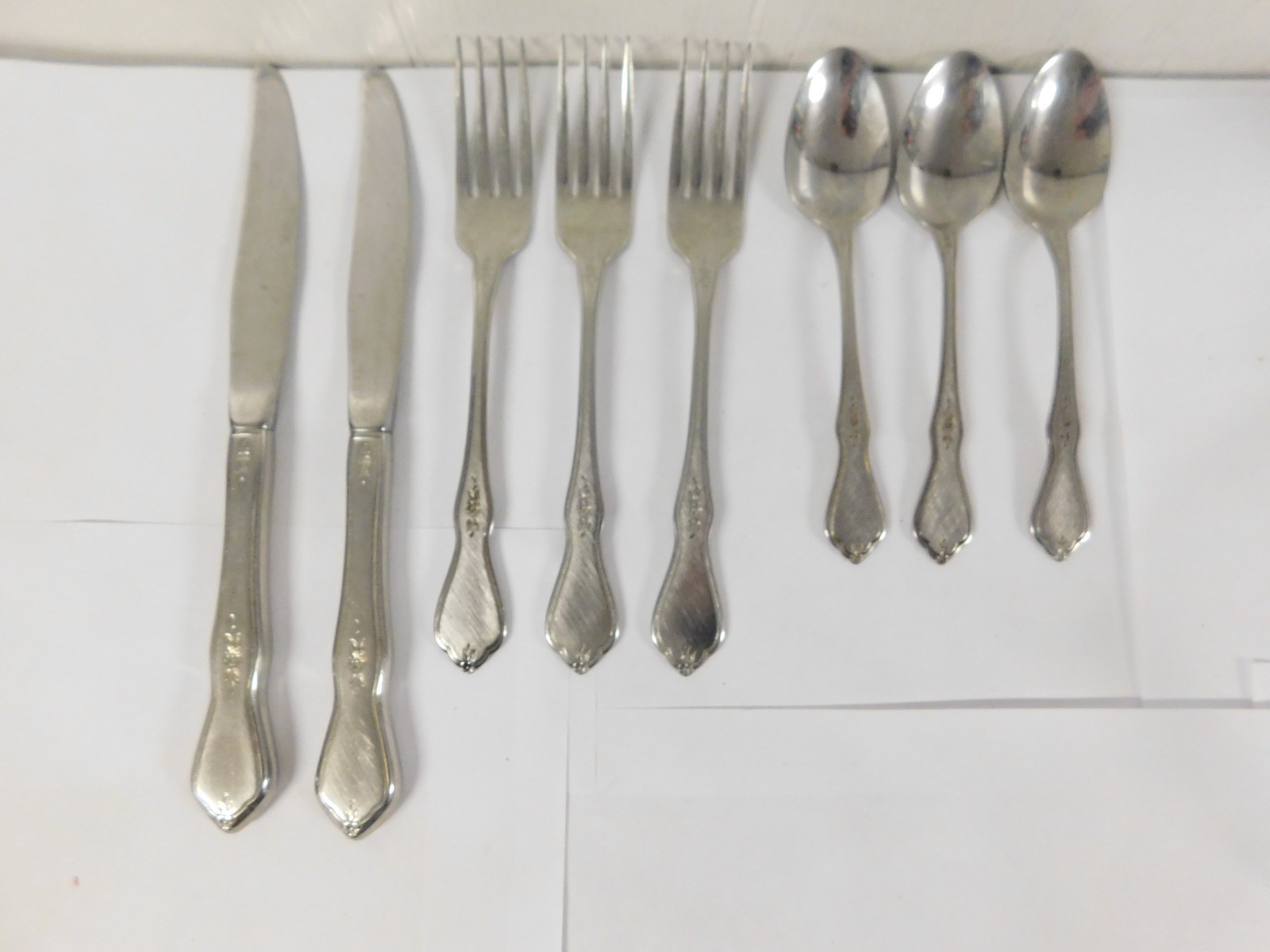 Oneida Profile Stainless Flatware Morning Blossom Pattern