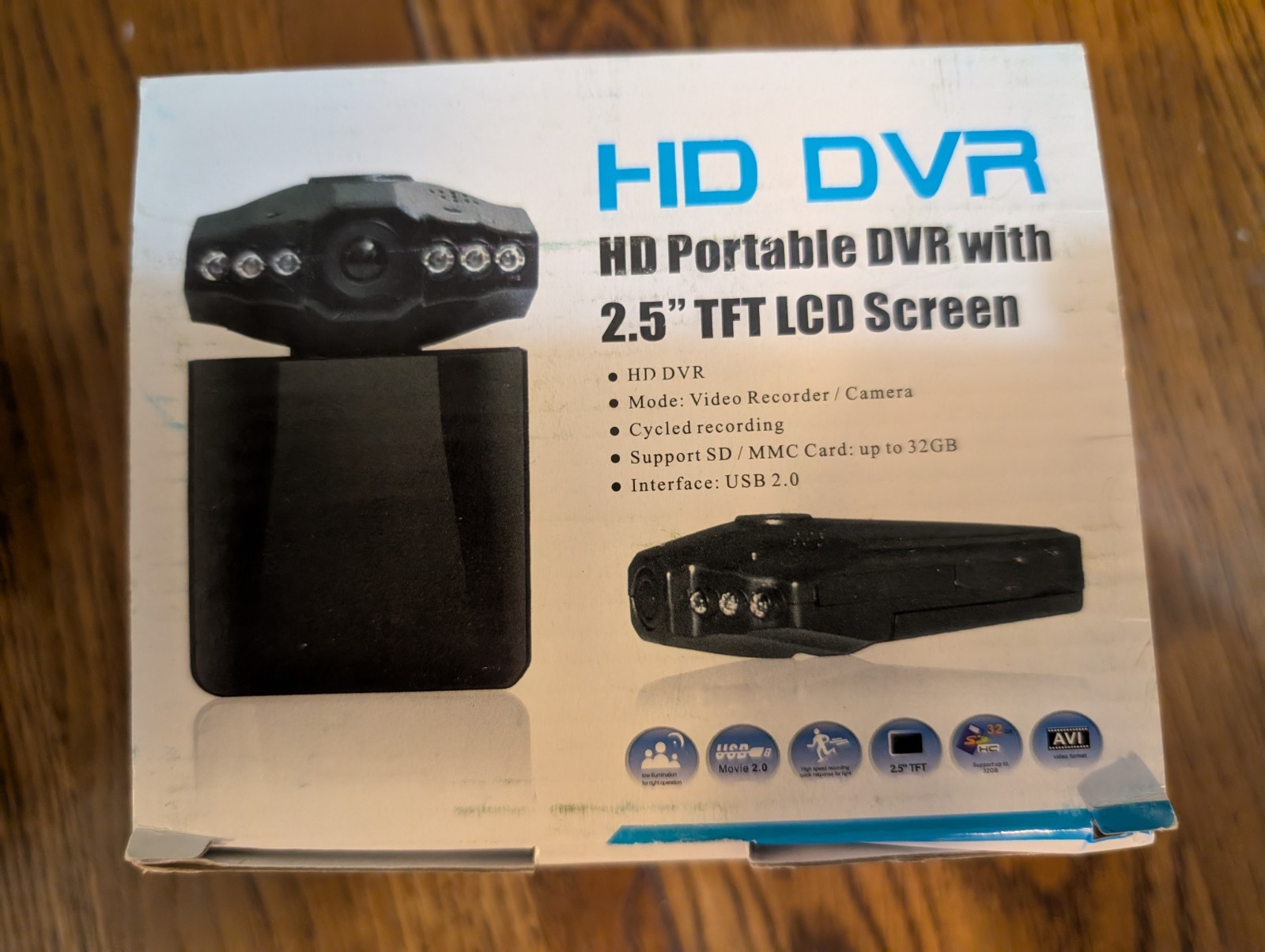 HD DVR Portable DVR With 2.5" TFT LCD Screen Video Recorder/Camera 32 GB DASHCAM