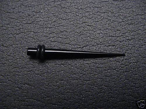 Body Piercing Taper 8g Acrylic 8 gauge BLACK expander