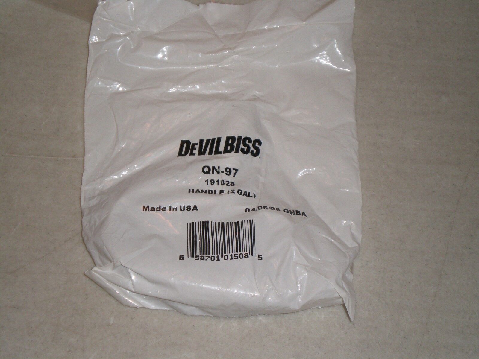 New! Devilbiss QN-97 Handle (2 Gal) 191828 Free Shipping!