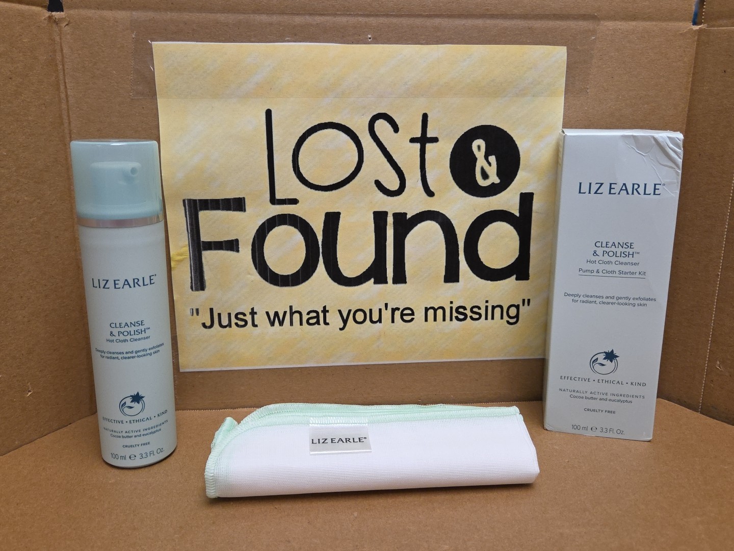 Liz Earle Cleanse & Polish Hot Cloth Cleanser Starter Kit 100ml/3.3 Oz New