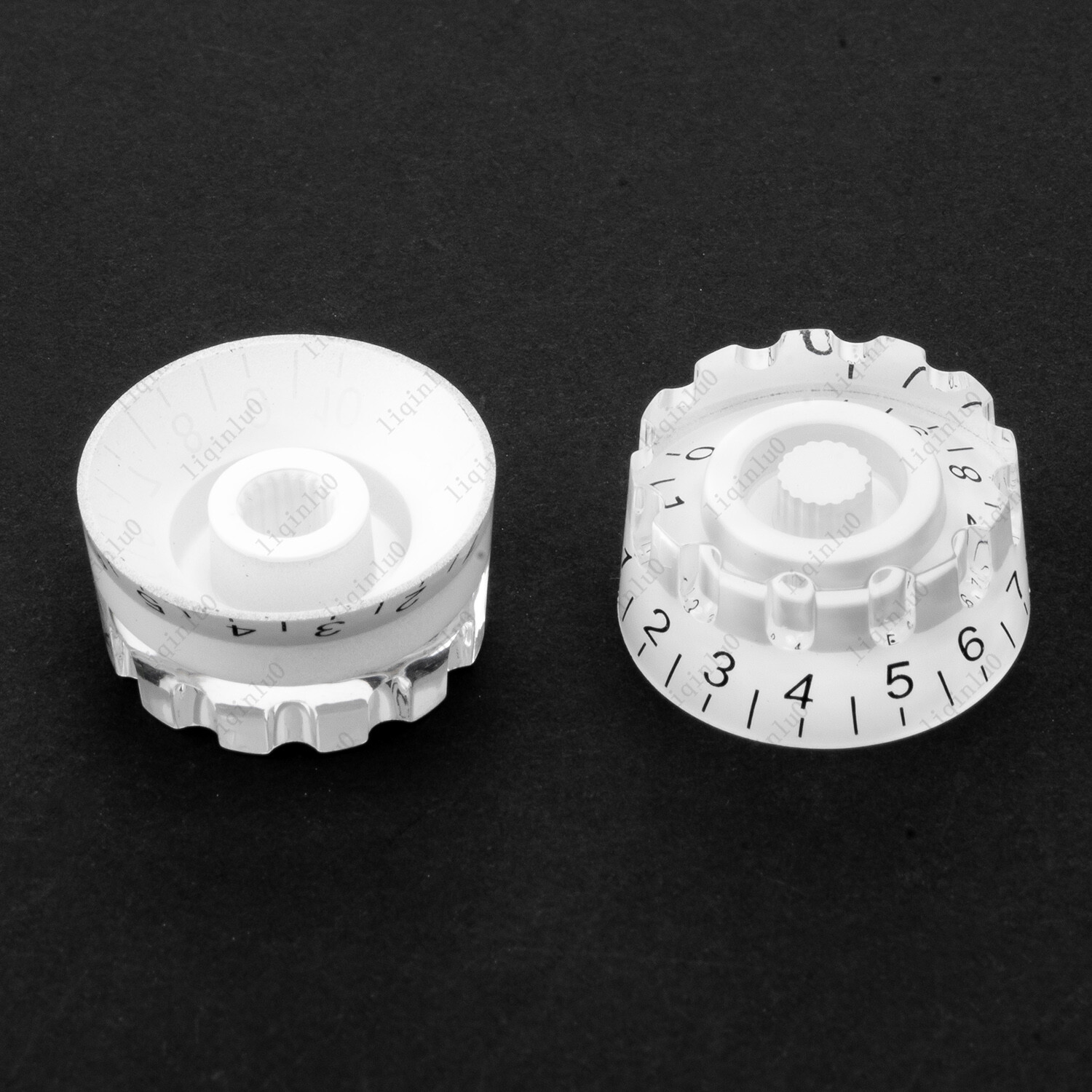 4 Pcs White LP Guitar Knurled Control Knobs Speed Metric Knob For Les Paul SG