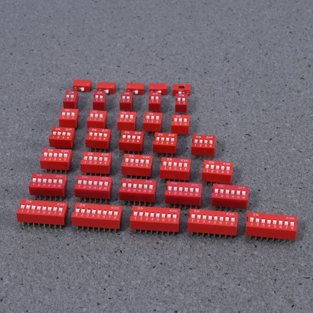 35pcs DIP Toggle Switch Slide Electronic Configuration Coding Switch for Circuit