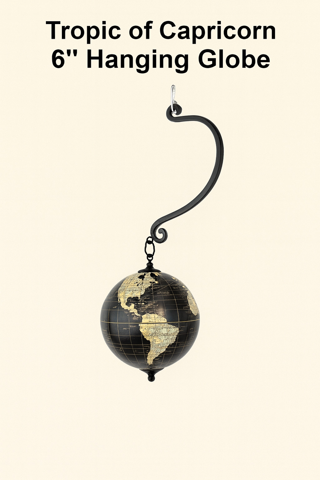 Tropic of Capricorn 6" Hanging Globe 🌞🧭 Errors in North America, Canada, etc.