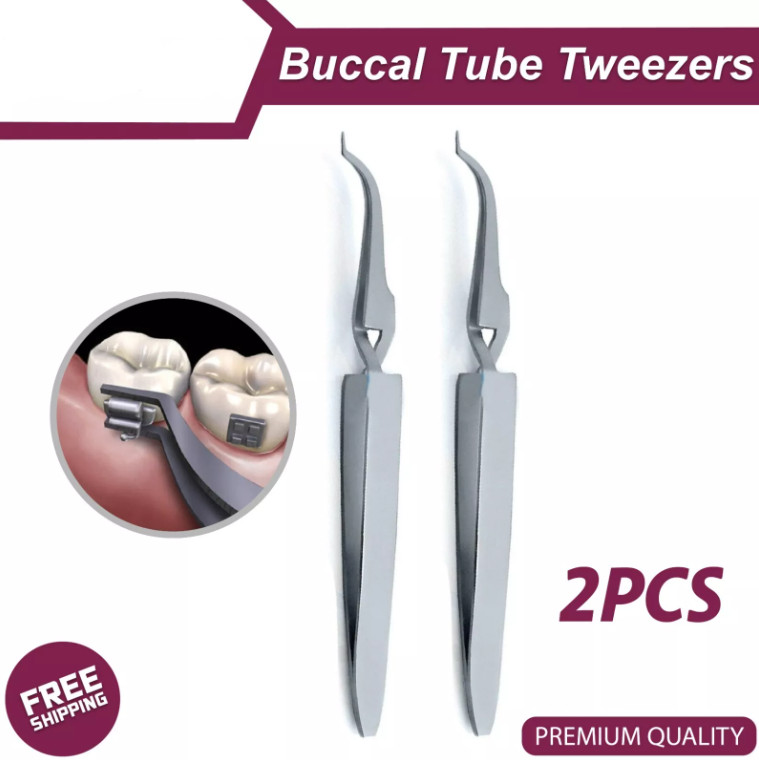 Dental Orthodontic Bracket Buccal Tube Bonding Tweezer Holder Forcep Posterior