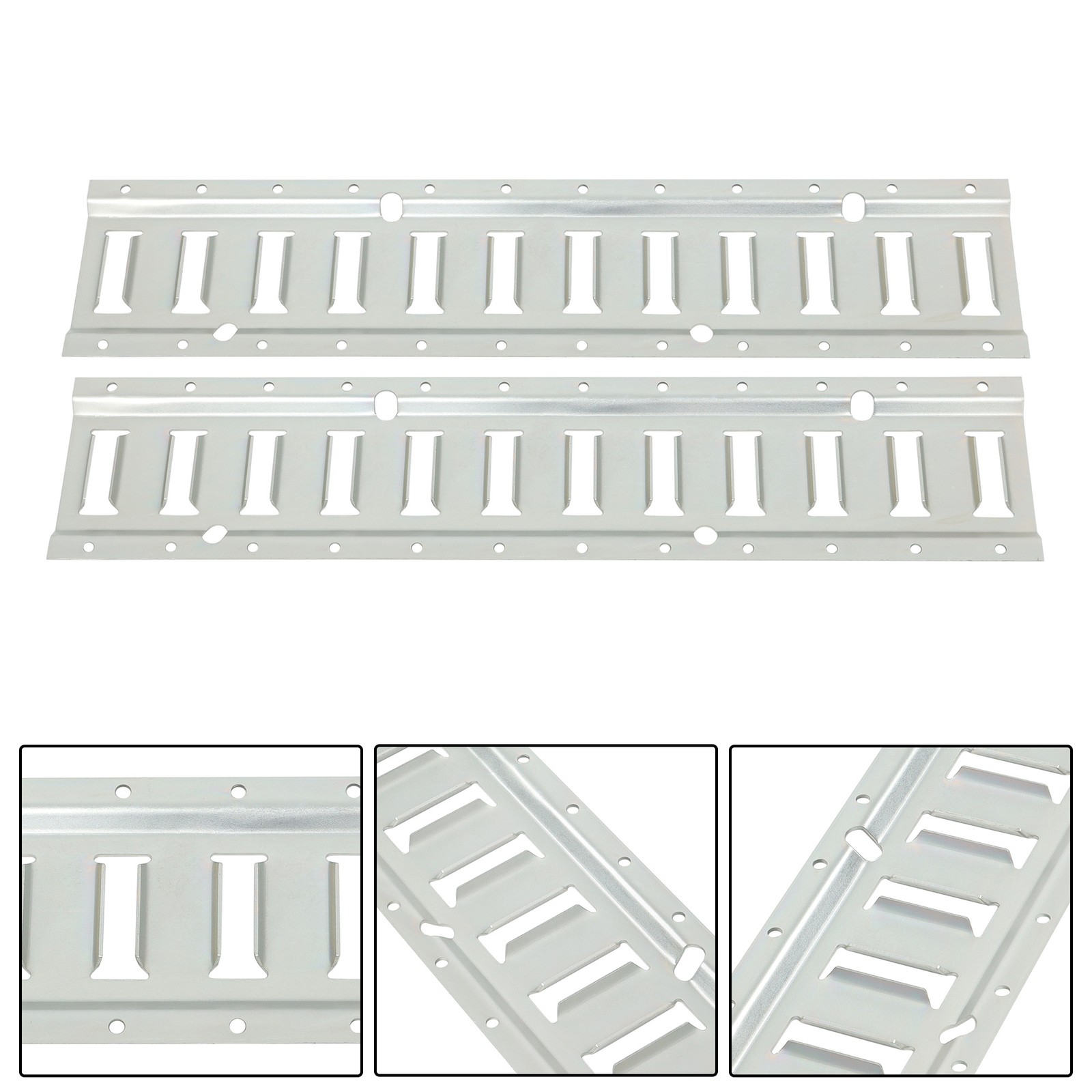 Labwork Silver 4 Pack 2' E Track Tie Down Rail Kit Rail For Enclosed Cargo