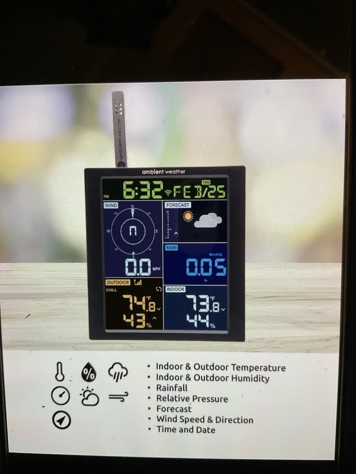 Ambient Weather WS-1965 WiFi Weather Station w/Remote Monitoring