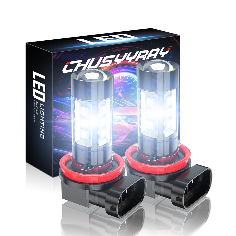 LED Headlight Kit H11 H8 H9 6000K White Fog Light Bulbs For Mazda 6 2009-2010