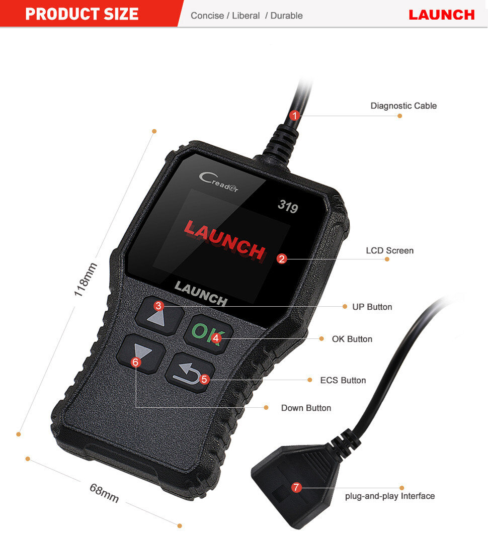 For Mercedes Benz OBD2 Scanner OBD Code Reader Car Diagnostic Tool Emission Test