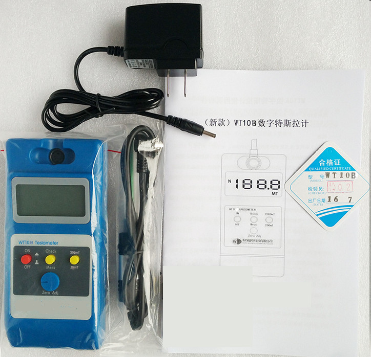 WT10B Digital Gauss Meter，Surface Magnetic Field Tester