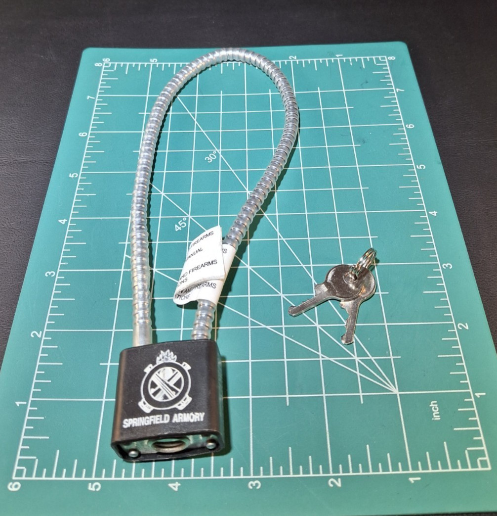 Springfield Armory Cable Gun Lock Black Keyed Firearm Safety Lock
