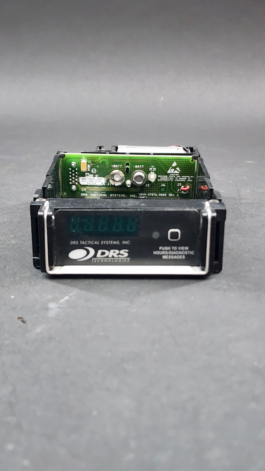 DRS Tactical Systems Digital Hour Meter Diagnostic Display P/N 9800-07076-0000