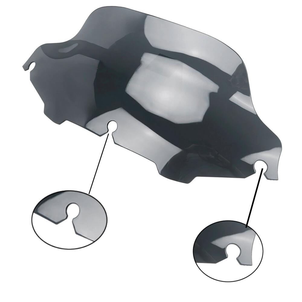 Grey 8'' Windshield Windscreen for 1996-2013 Harley Electra Street Glide FLHT