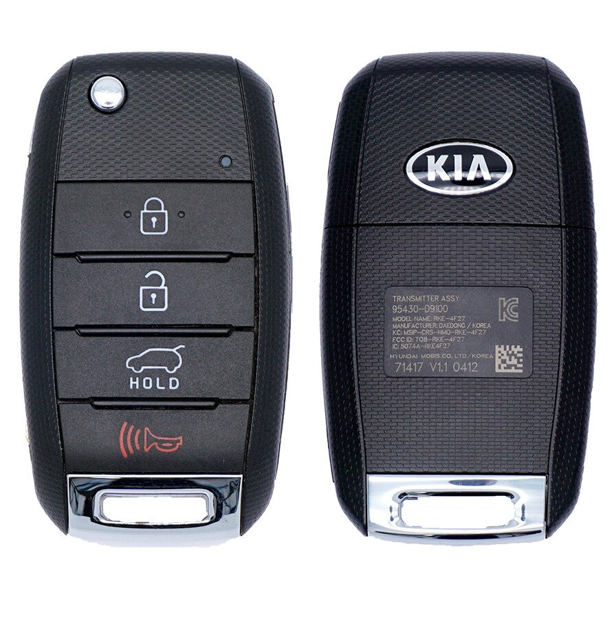 OEM 16 17 18 19 20 KIA SPORTAGE FLIP KEYLESS REMOTE FOB TQ8-RKE-4F27 95430-D9100