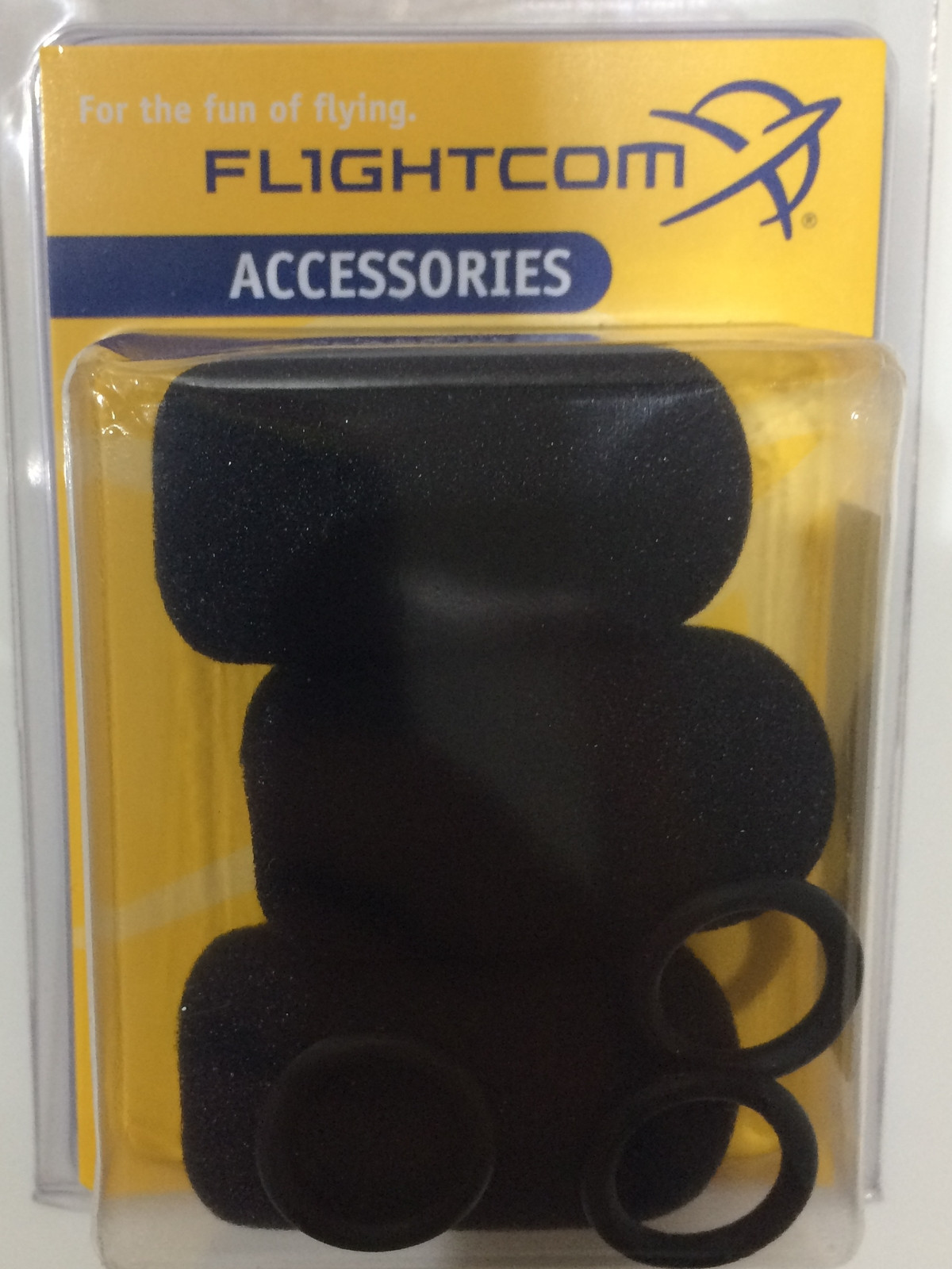 NEW FLIGHTCOM AVIATION MIC MUFF WIND SCREEN DENALI  4DX 3 pack p/n 103-0607-11