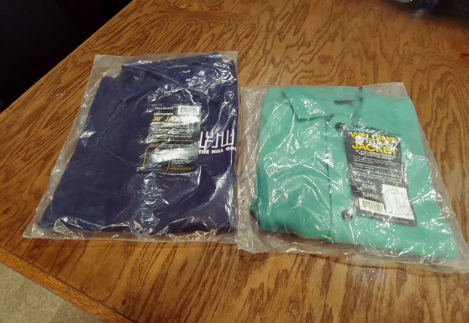 Tillman Flame Retardant Jackets 6230XL 6230BXL 30" 9OZ  XL Set of 2 Blue & Green