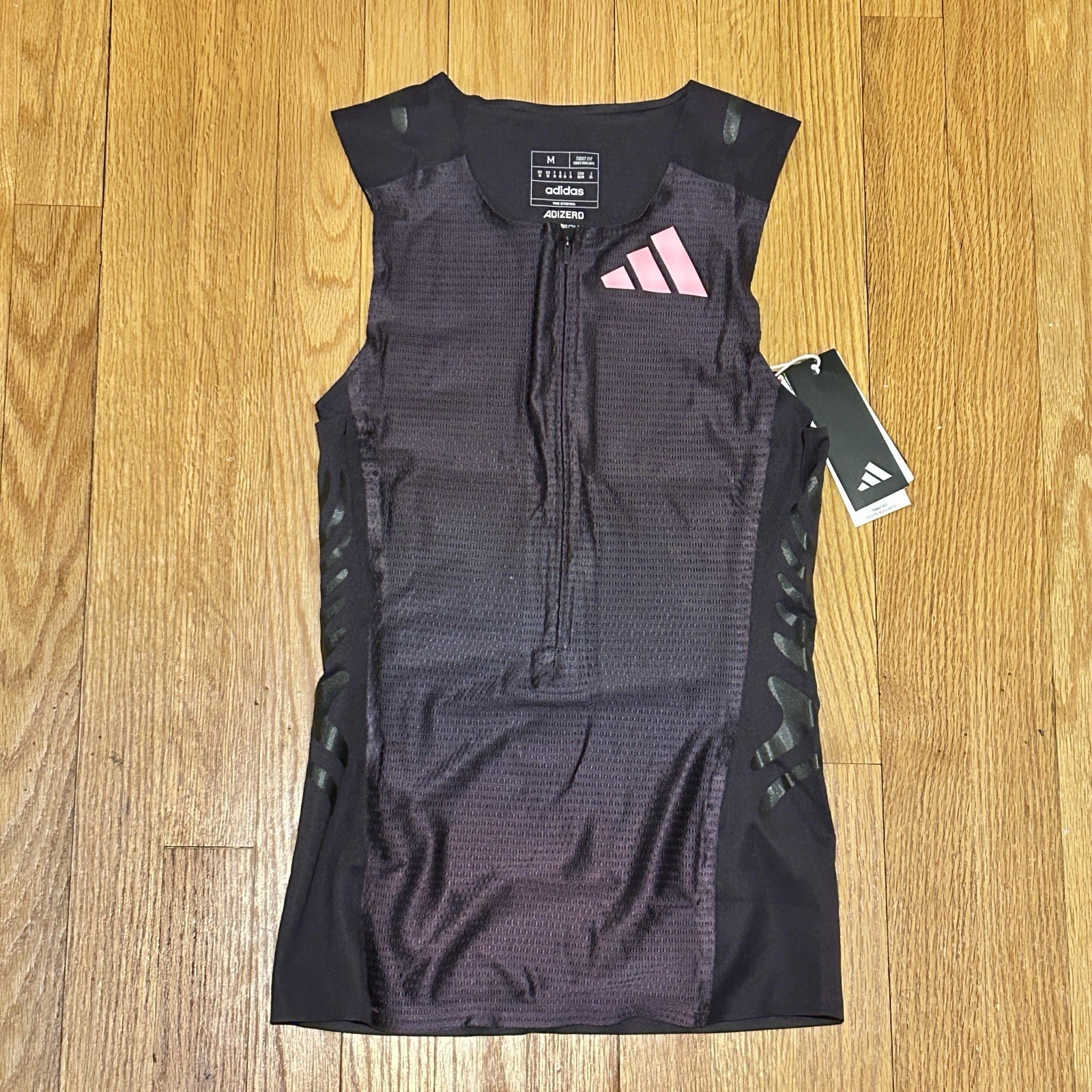 Adidas Pro Elite Men’s Size M-L Aurora Black Pink Yellow Promo Running Singlet