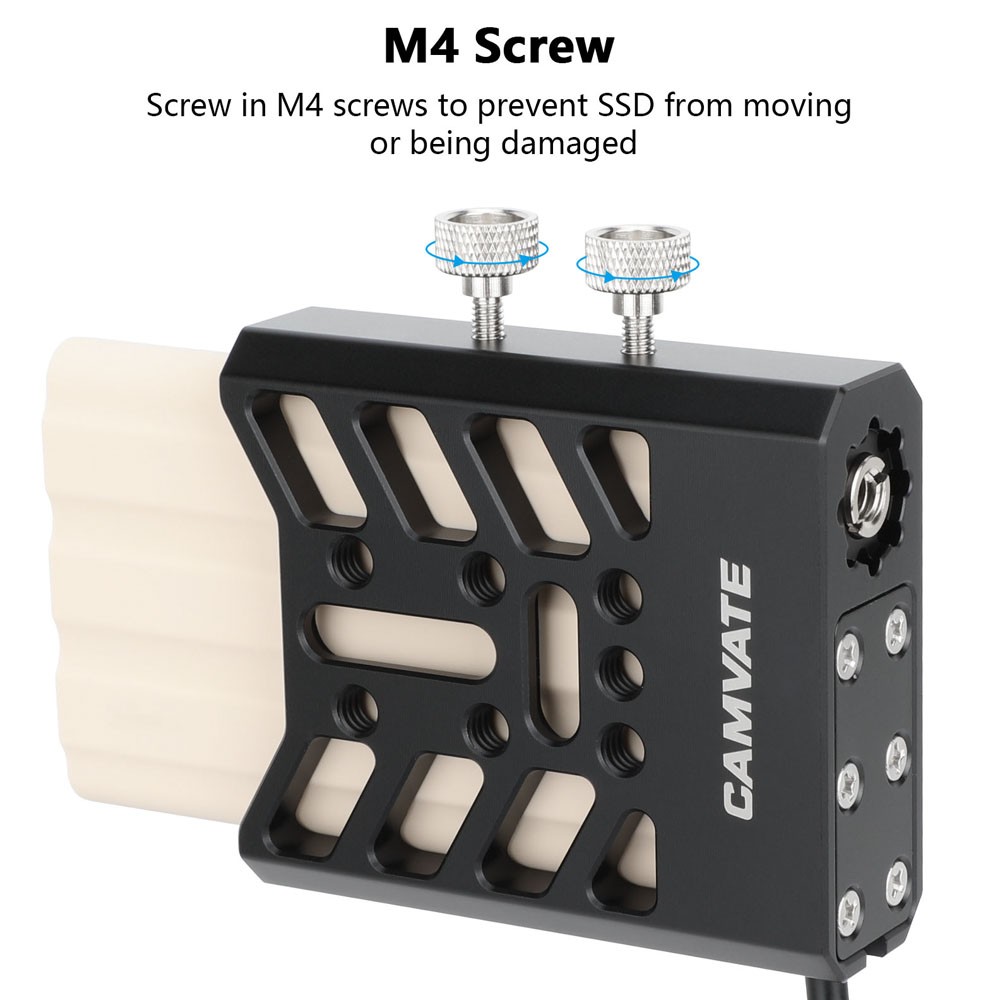 CAMVATE SSD Holder with Straight USB-C Cablefor Samsung T7 Shield