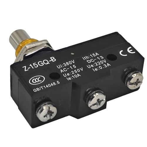2PCS Z-15GQ-B Micro Limit Switch - 1NO+1NC Panel Mount Snap Action Switch with