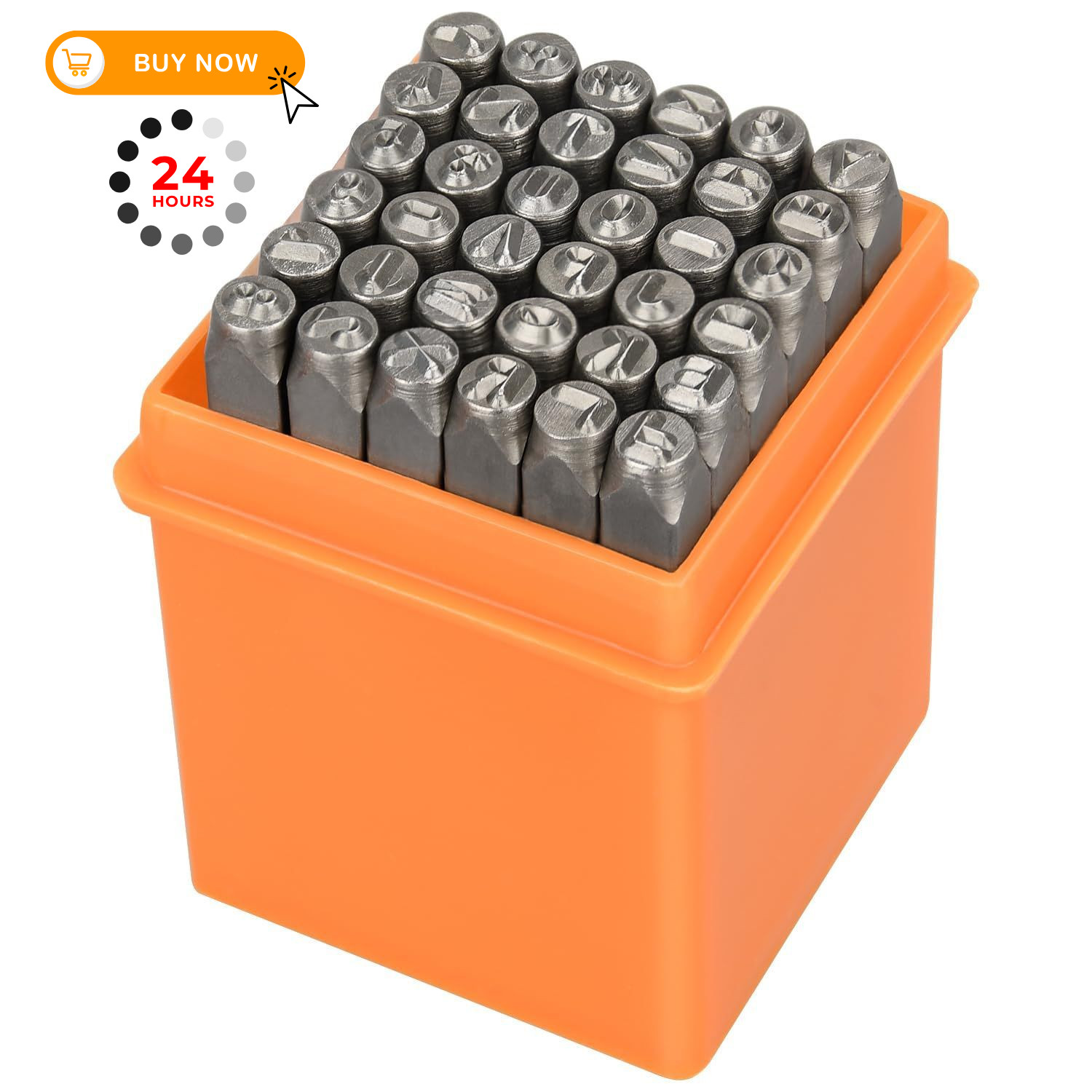 37pcs Metal Stamping Kit, 3mm(1/8") Number and Letter Stamp Set 3mm