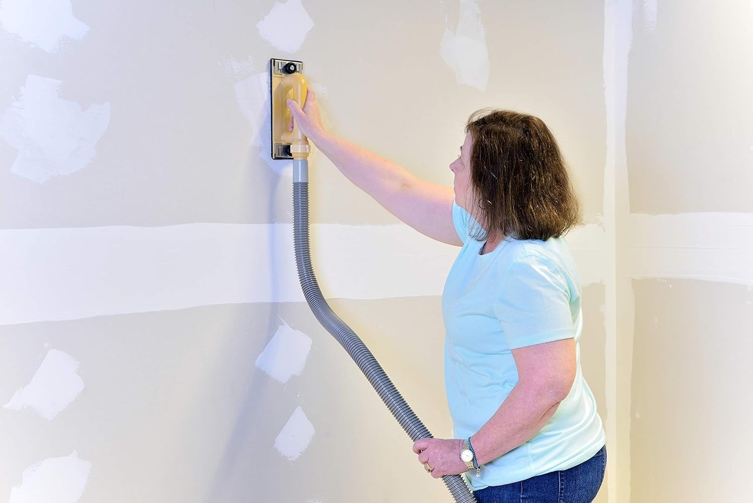 Versatile Dust-Free Hand Sander with 6' Hose: Protects Your Space Effortlessly