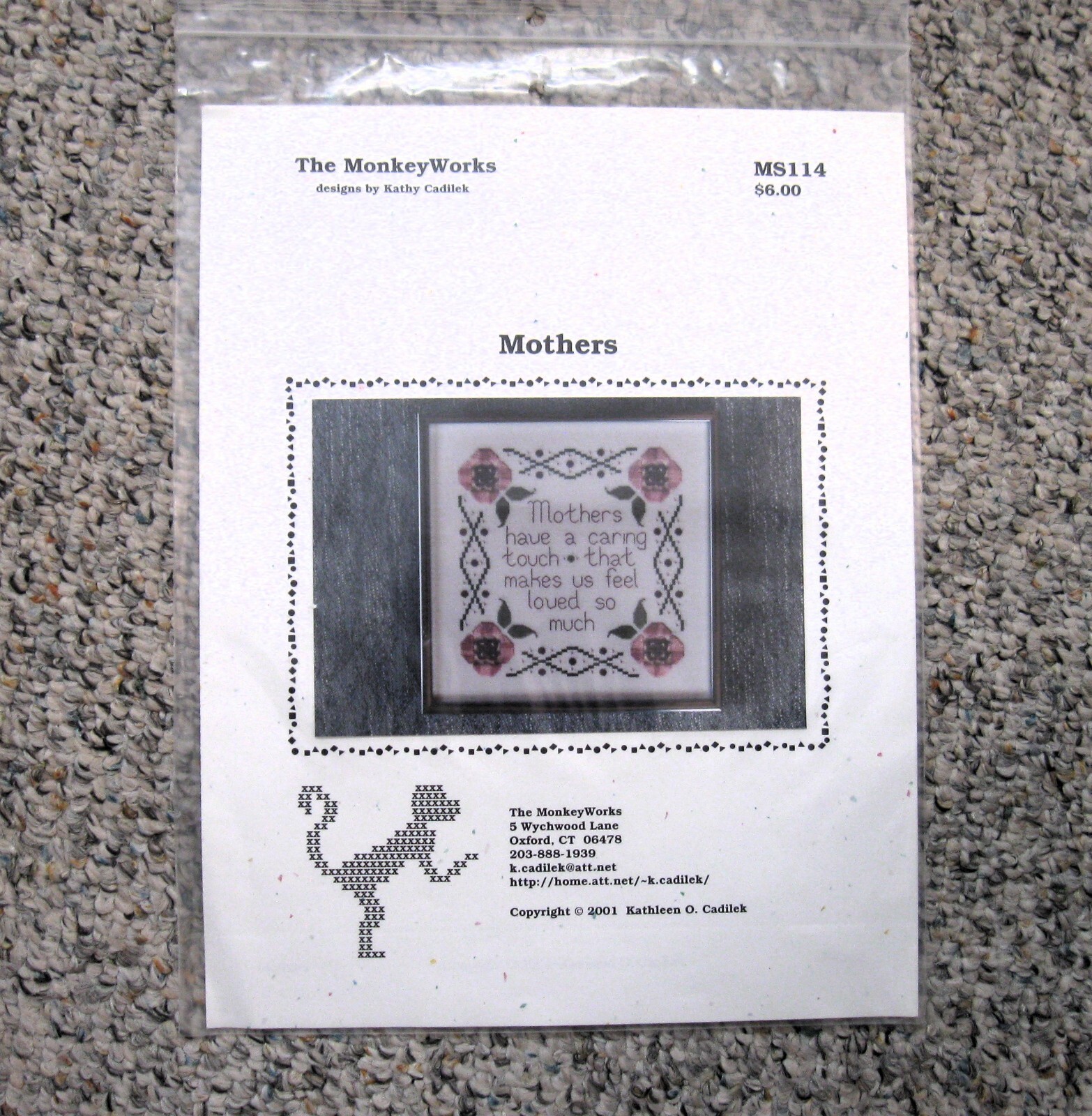 Mothers Cross Stitch Chart Kathleen O. Cadilek The MonkeyWorks