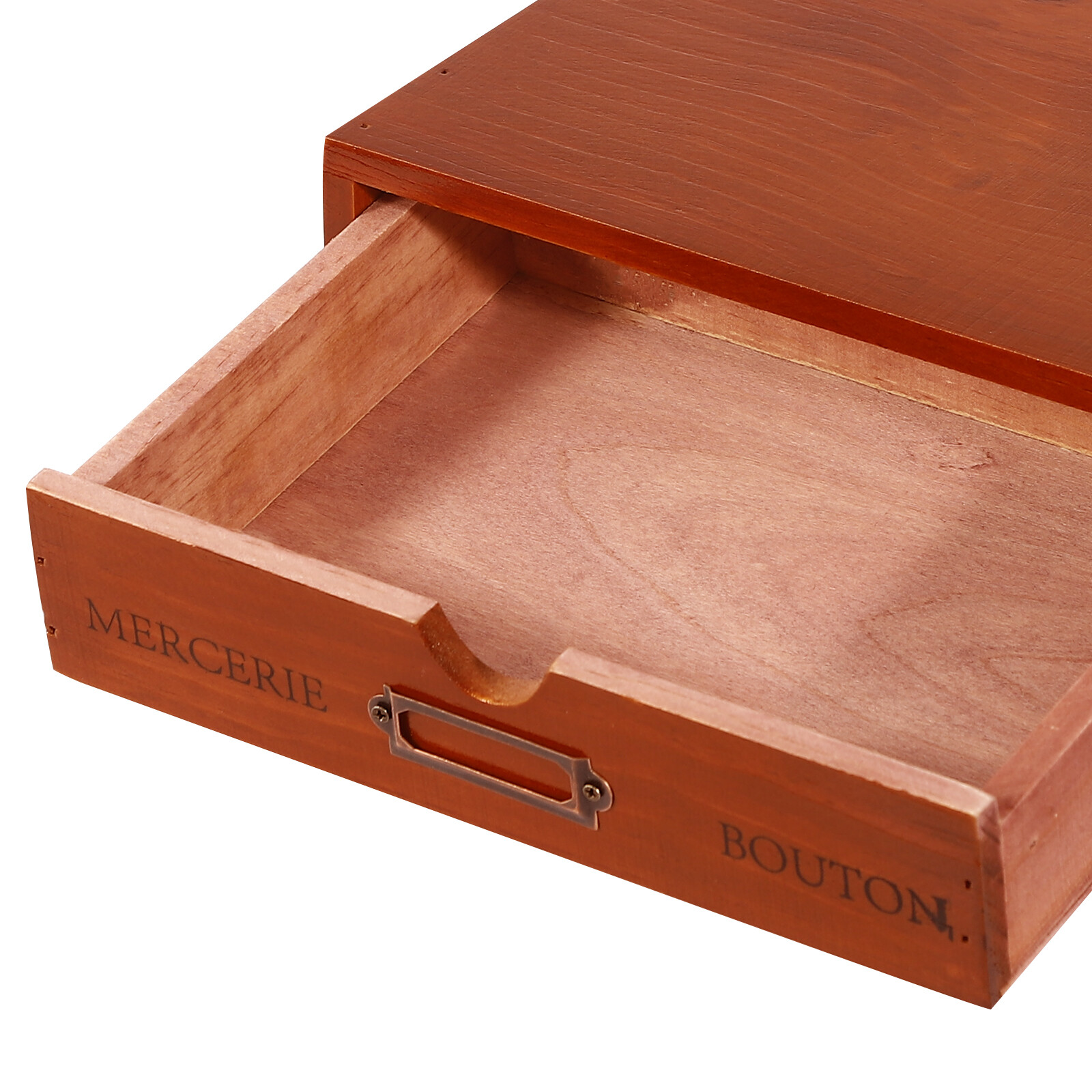 5 PCS Wooden Desktop Organizers Retro Rectangular Storage Drawers For Tabletop