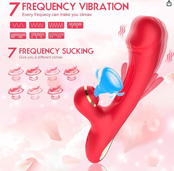 Vibrator Sex Toys For Women - 3IN1 Red Rabbit Vibrators Adult Toys With 7 Flappi
