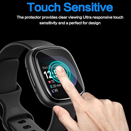 [ 6 Pack ] Compatible for Fitbit Versa 4 / Versa 3 Screen Protector, Fitbit