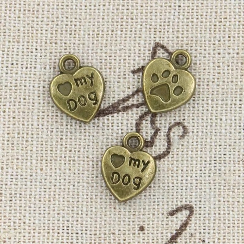 25pcs Dog 13x10mm Handmade Decorative Collectibles Pendant Bracelet Necklace