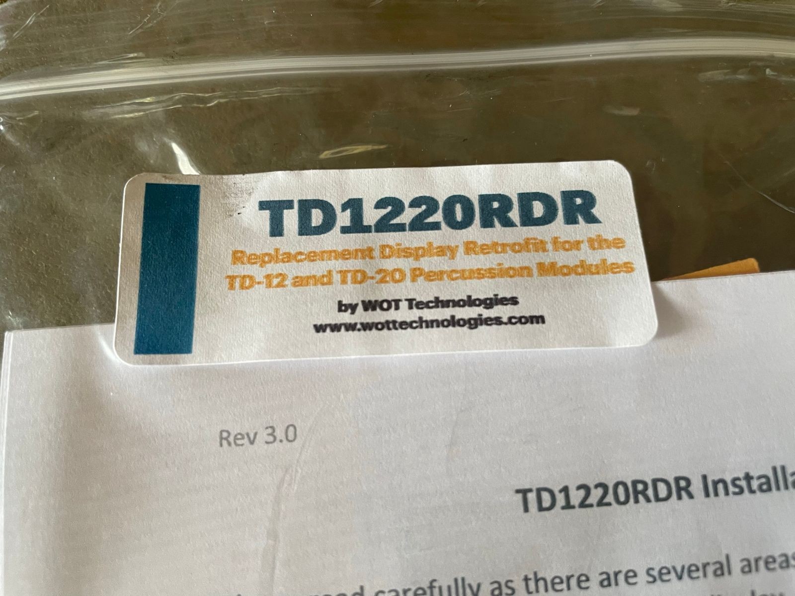 Wot Tech replacement OLED lcd for Roland td-20 td-12 drum modules