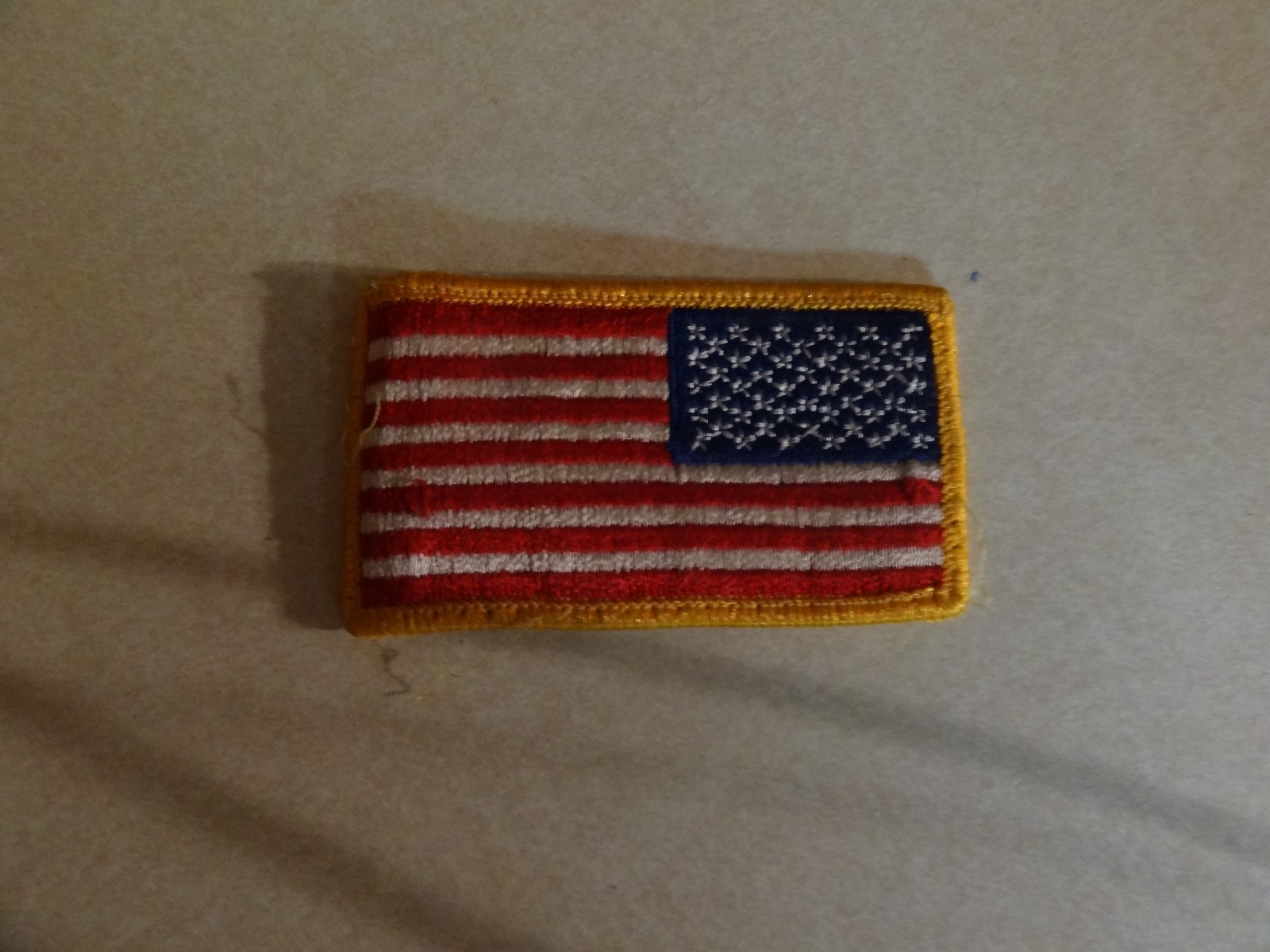GENUINE US MILITARY INSIGNIA AMERICAN FLAG PATCH SEW ON COMBAT USED 3 BY 1 3/4