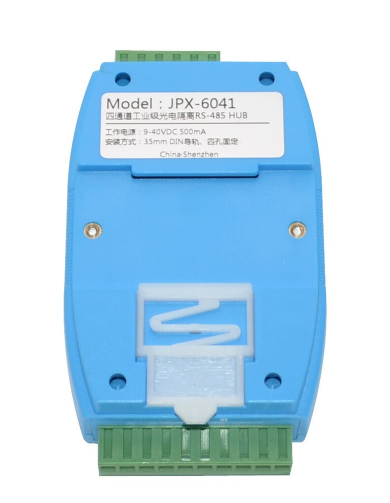 1pcs Industrial grade optical isolation 4-channel RS485 hub 1 in 4 out DC9-40V