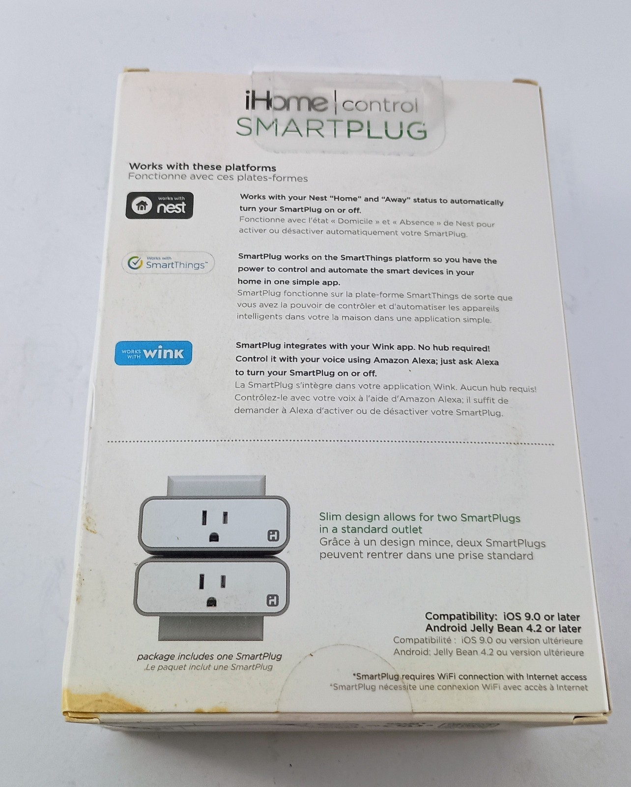 iHome iSP6WC Wifi Smartplug Home for iOS or Android