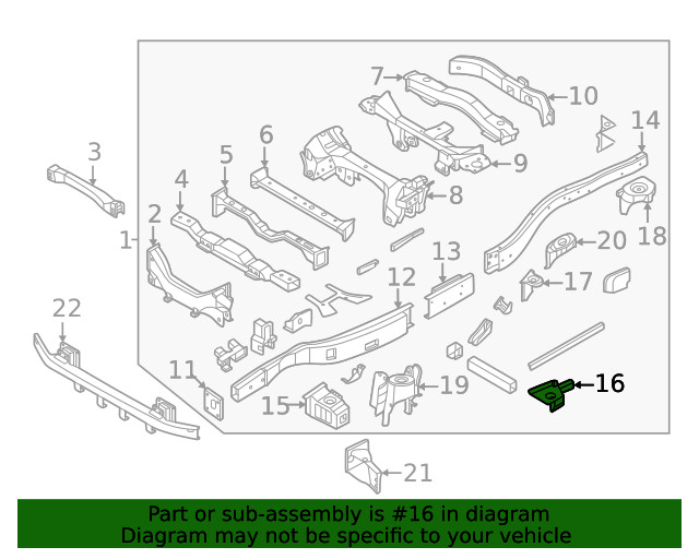 Genuine Nissan Frame Rail Bracket 95120-7JA0A