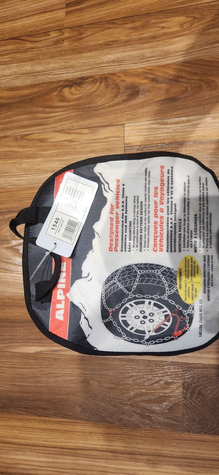 Alpine Premier 1540 Diamond Pattern Snow Tire Chains Pair – New Open Box
