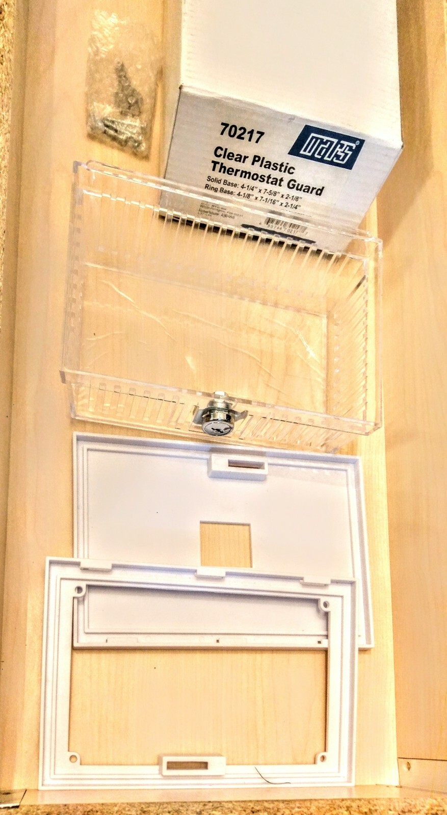 MARS Large professional clear thermostat guard 4-1/4"x7-5/8"x2-1/4",double base