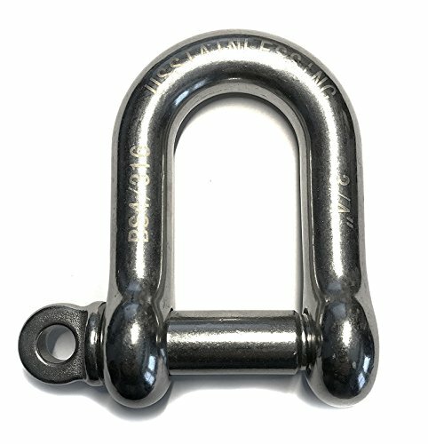 Stainless Steel 316 D Shackle 3/4" (19mm) Marine Grade Dee Rigging