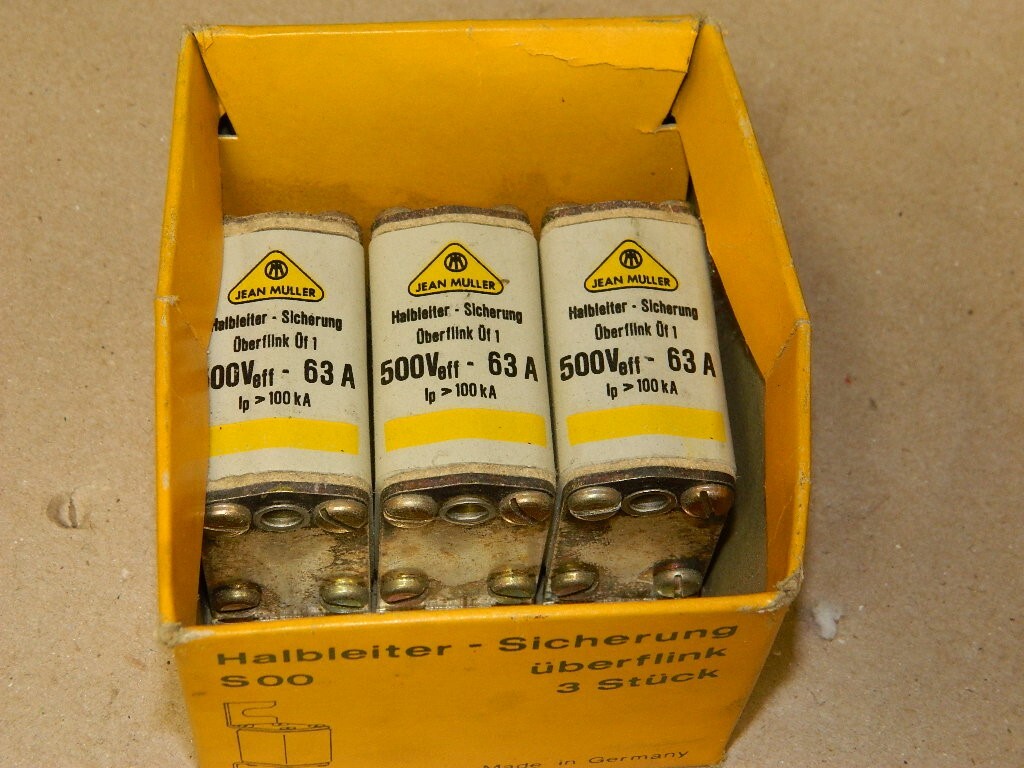Jean Miller SOO Halbleiter Sicherung 500V FUSE ( 3 piece LOT ) NEW