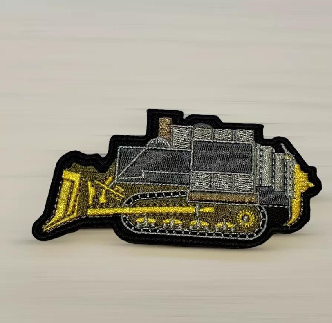 Killdozer Patch.Fully Embroidered. Iron On. 4"x2"
