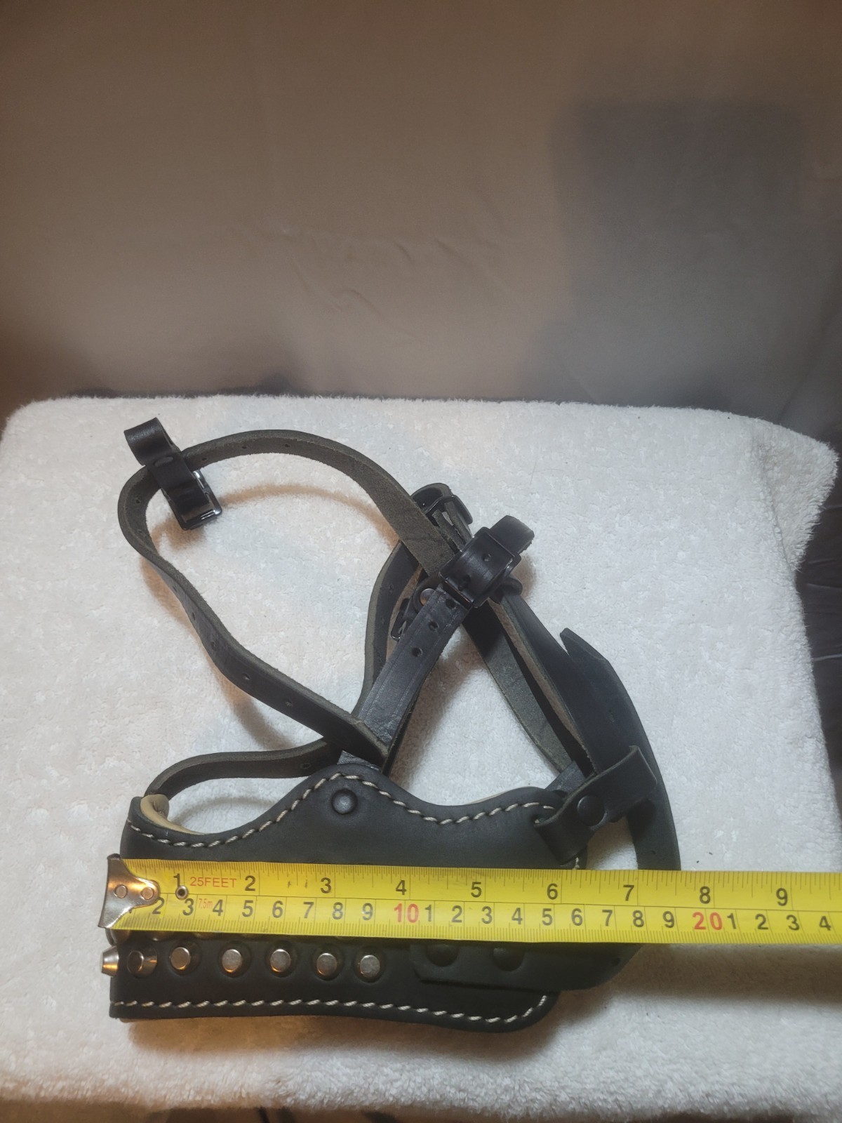 Studded Nappa Padded Leather Cane Corso Muzzle