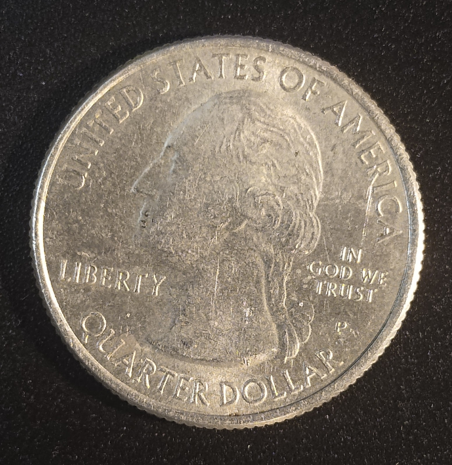 2016P Washington 25 Cents with Reverse Die Crack