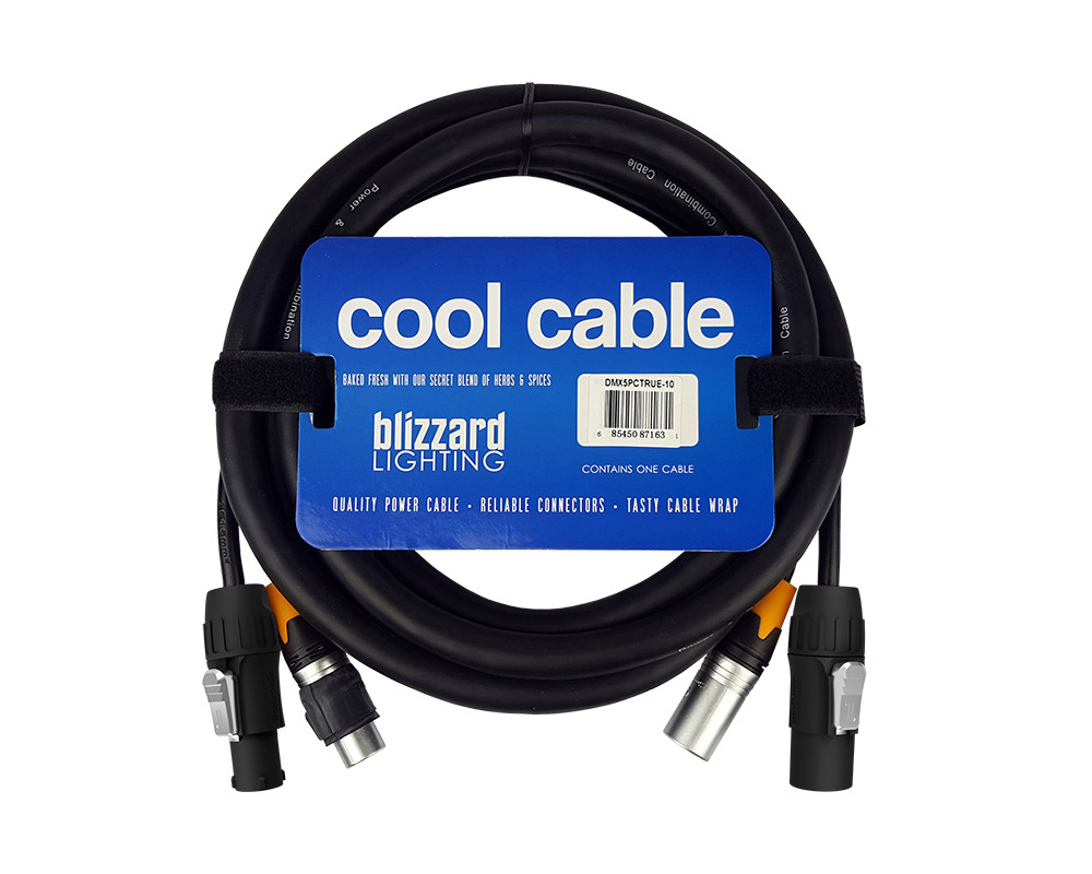 Blizzard DMXPCT-15 / Combo PC True1 compatible 14 AWG+ 3 pin DMX  15' length