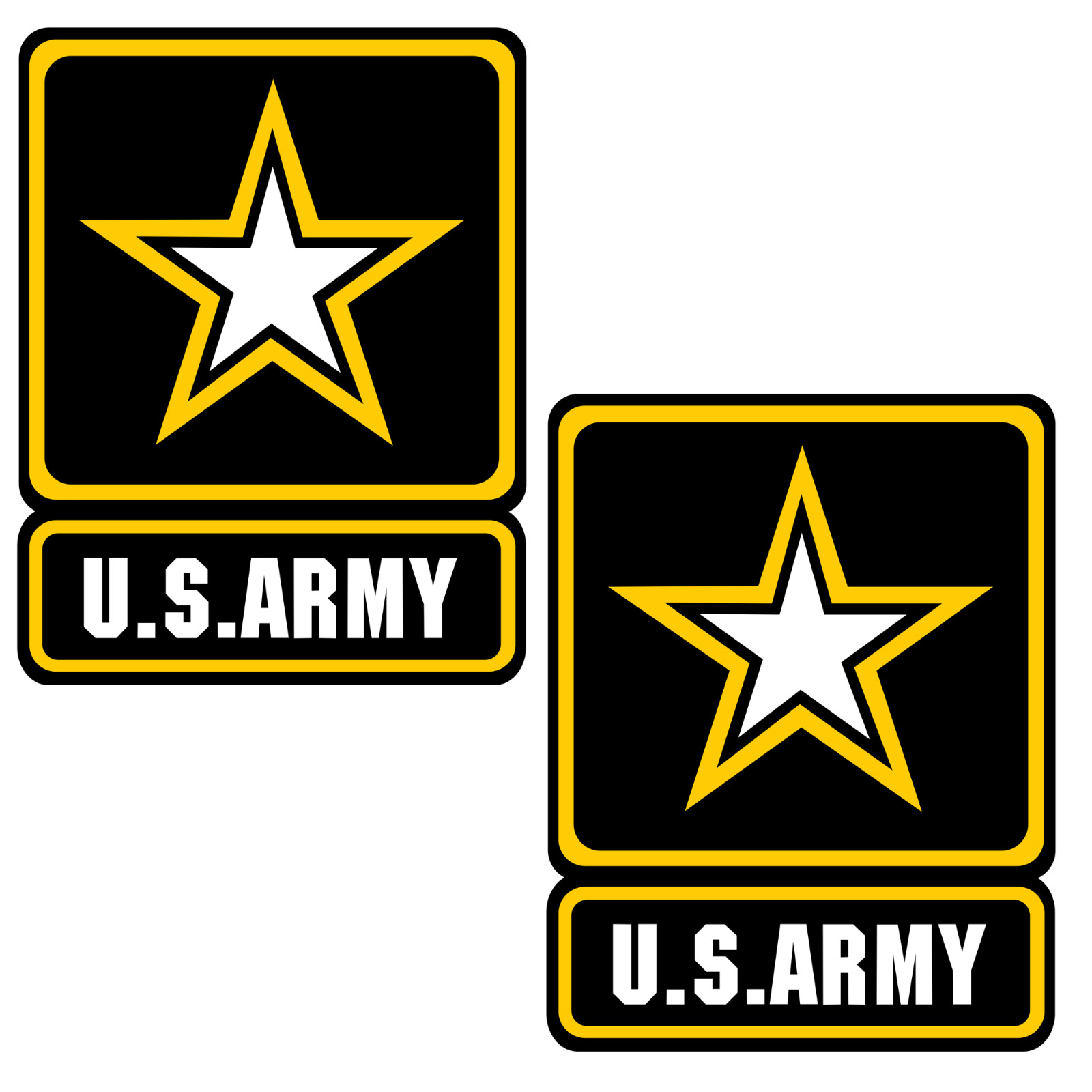 2x United States Army US Seal American Logo Stickers 5x3 Inches Bumper Decals