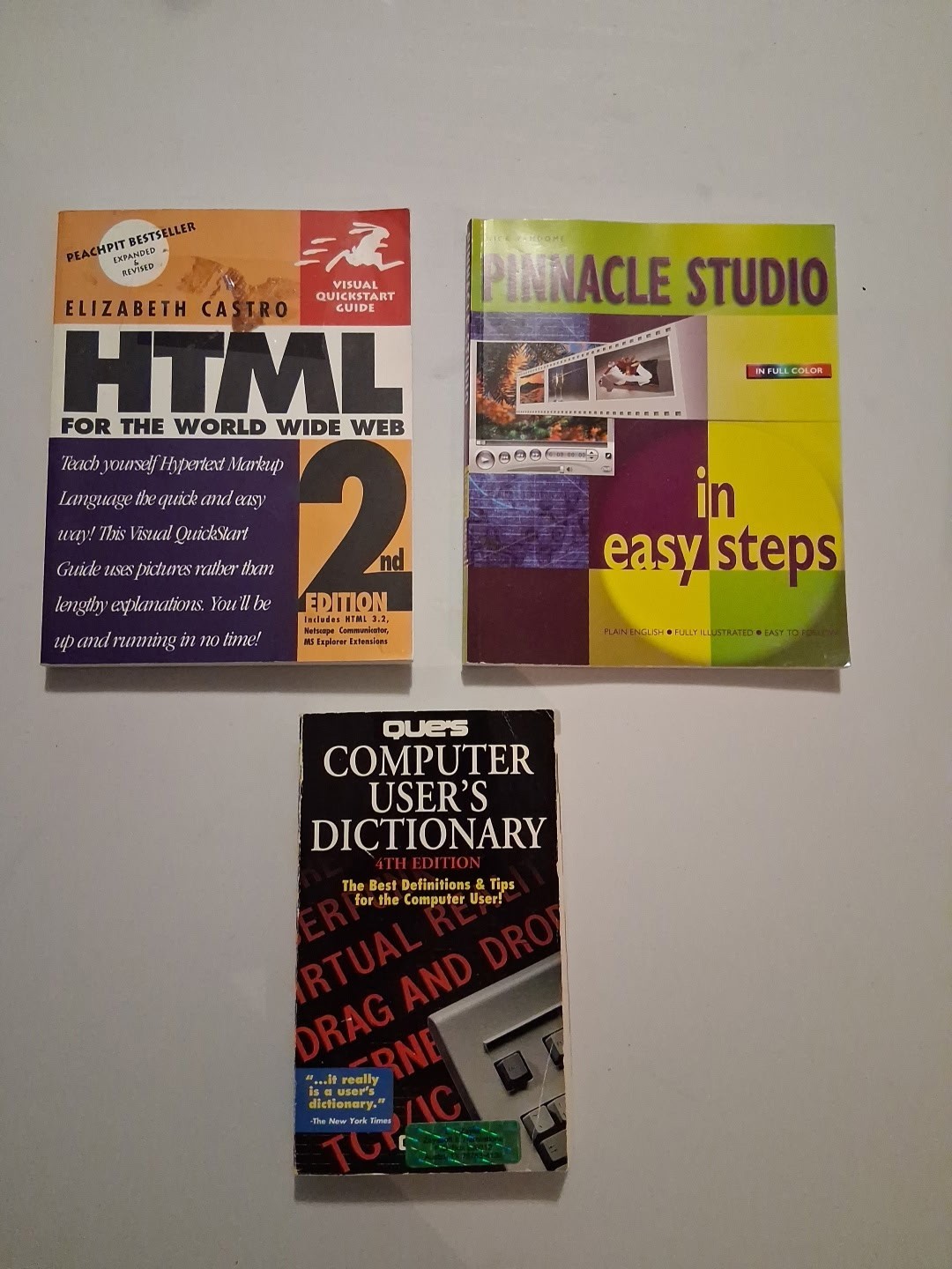 Vintage Computer & Programming Book Lot (12) – HTML, Java, Dreamweaver, Flash, I